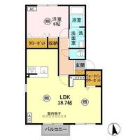 栃木県宇都宮市簗瀬町(アパート)の賃貸物件の間取り