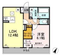 静岡県浜松市中央区三方原町(アパート)の賃貸物件の間取り