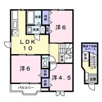 福島県須賀川市一里坦(アパート)の賃貸物件の間取り