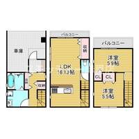 大阪府大阪市住吉区住吉1(一戸建)の賃貸物件の間取り