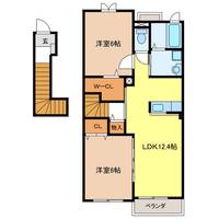 岐阜県岐阜市柳津町下佐波5(アパート)の賃貸物件の間取り