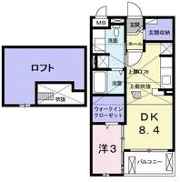 奈良県大和高田市東中1(アパート)の賃貸物件の間取り