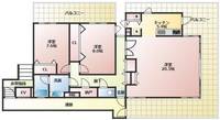 東京都世田谷区弦巻3(マンション)の賃貸物件の間取り