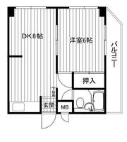 東京都大田区多摩川1(マンション)の賃貸物件の間取り