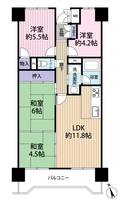 ライオンズガーデン若林の間取り