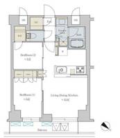 東京都文京区本駒込6(マンション)の賃貸物件の間取り
