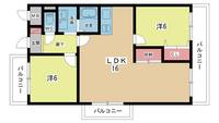 大阪府豊中市桜の町4(マンション)の賃貸物件の間取り
