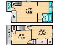 大阪府東大阪市末広町(一戸建)の賃貸物件の間取り