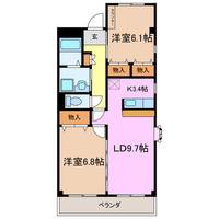 愛知県名古屋市緑区鎌倉台2(マンション)の賃貸物件の間取り