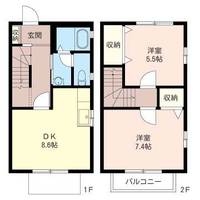 埼玉県草加市八幡町(一戸建)の賃貸物件の間取り