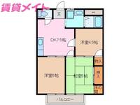 サンハイツ稲垣B棟の間取り