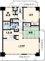 ライオンズマンション徳島富田橋の間取り
