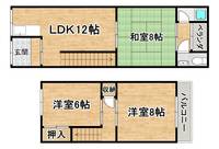 大阪府大阪市西成区千本南2(一戸建)の賃貸物件の間取り