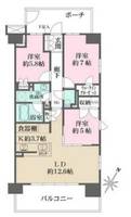 東京都北区志茂4(マンション)の賃貸物件の間取り