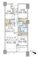 東京都中野区東中野5(マンション)の賃貸物件の間取り
