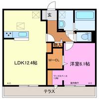 静岡県浜松市中央区三方原町(アパート)の賃貸物件の間取り