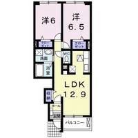 広島県福山市駅家町大字上山守(アパート)の賃貸物件の間取り