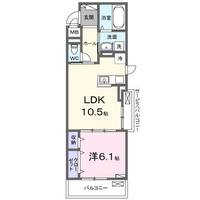 大阪府枚方市茄子作北町(アパート)の賃貸物件の間取り