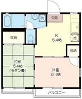 コーポ植草A棟の間取り