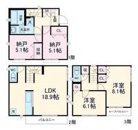 埼玉県さいたま市緑区東浦和6(一戸建)の賃貸物件の間取り