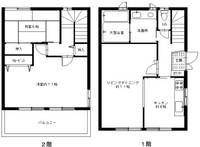 宮城県仙台市青葉区米ケ袋1(一戸建)の賃貸物件の間取り