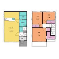 栃木県宇都宮市江曽島3(一戸建)の賃貸物件の間取り