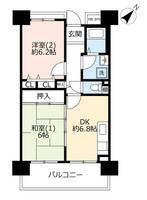 URアルビス前原の間取り