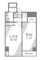 東京都中央区東日本橋2(マンション)の賃貸物件の間取り
