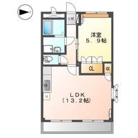 広島県福山市駅家町大字万能倉(アパート)の賃貸物件の間取り