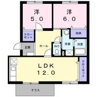 茨城県筑西市乙(アパート)の賃貸物件の間取り