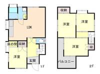 和歌山県岩出市相谷(一戸建)の賃貸物件の間取り