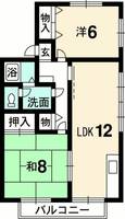 セジュール大原 D棟の間取り