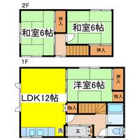 北海道釧路市鳥取南8(一戸建)の賃貸物件の間取り