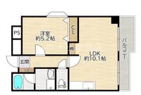 大阪府大阪市城東区中央3(マンション)の賃貸物件の間取り