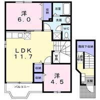 兵庫県川西市加茂4(アパート)の賃貸物件の間取り
