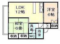 サザンタウン二口Bの間取り