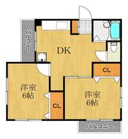 神奈川県横浜市港北区高田東4(マンション)の賃貸物件の間取り