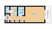 大阪府豊中市岡町北3(マンション)の賃貸物件の間取り