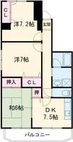 三重県名張市桜ケ丘(マンション)の賃貸物件の間取り