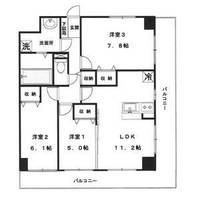 栃木県宇都宮市桜2(マンション)の賃貸物件の間取り
