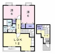 福島県郡山市安積町日出山1(アパート)の賃貸物件の間取り
