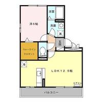 福島県福島市笹谷字東中條(アパート)の賃貸物件の間取り