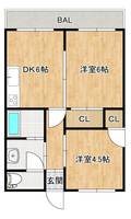 大阪府大阪市東淀川区淡路1(マンション)の賃貸物件の間取り