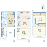 東京都練馬区平和台1(一戸建)の賃貸物件の間取り