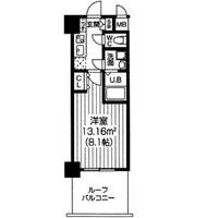 大阪府大阪市東成区中本3(マンション)の賃貸物件の間取り