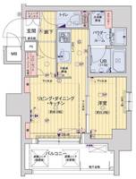 大阪府大阪市中央区常盤町2(マンション)の賃貸物件の間取り