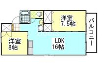 岡山県岡山市中区原尾島4(アパート)の賃貸物件の間取り