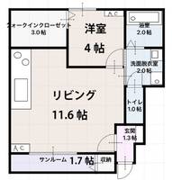 広島県福山市水呑町(アパート)の賃貸物件の間取り