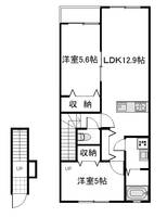 リバーサイド東畦 B棟の間取り
