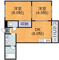 大阪府大阪市平野区西脇3(マンション)の賃貸物件の間取り